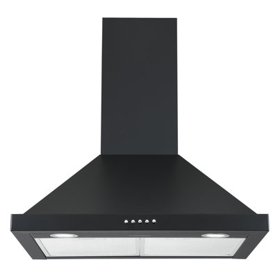 Ancona 24” 280 CFM Convertible Wall Mount Pyramid Range Hood in Matte Black
