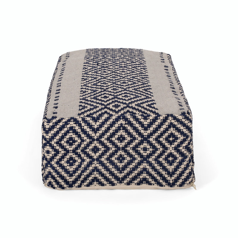 Repose-pieds Juniper, naturel, bleu et blanc
