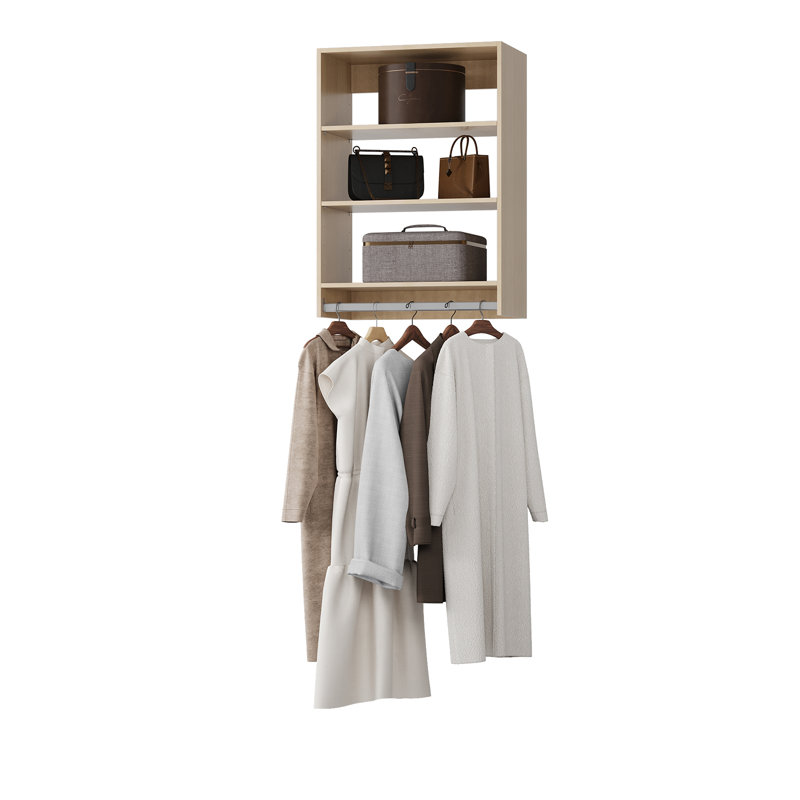 Medium Hanging Closet Unit Closet System, 36" H x 31.5" W x 14" D, Wood