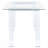 Roda Clear Glass Top Writing Desk