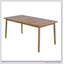 Table de salle à manger d'extérieur en bois d'acacia durable Visola