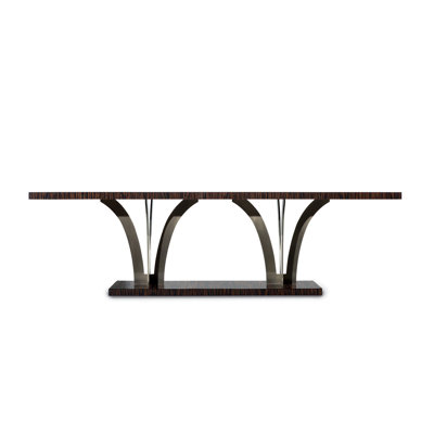 Arcadia Contemporary Macassar Ebony Dining Table