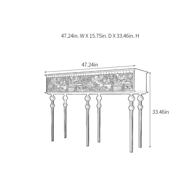 Console rétro multifonctionnelle élégante, Brun