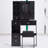 29.2" Small Size Left Drawer Desktop Vanity Table + Cushioned Stool, Extra Large Right Sliding Mirror, Multi Layer High Capacity Storage, Practical Fashionable Dresser, Suitable For Small Space-1738720777