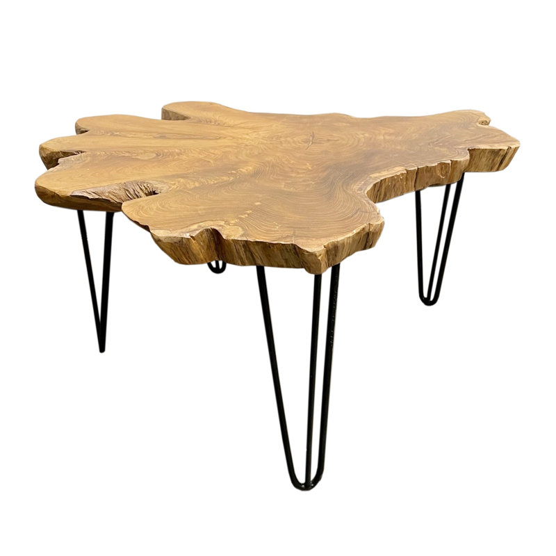 Damiun Solid Wood Top Coffee Table