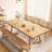 Modern Burlywood Rectangular Solid Wood Dining Table-903788635