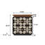 Armoire de rangement décorative 19,69 po à 2 tiroirs en bois brun foncé beige foncé