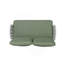 Causeuse et table en acier, blanc cassé et vert-1496699989-1496699990