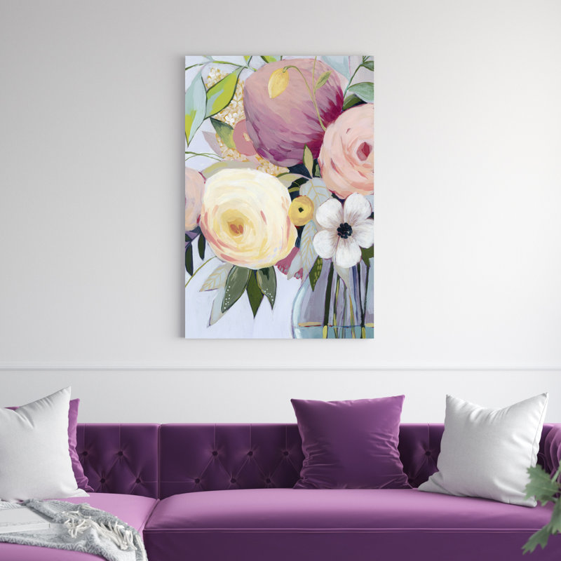 «Georgia Bouquet I», peinture sur toile, H 48 po x l 32 po