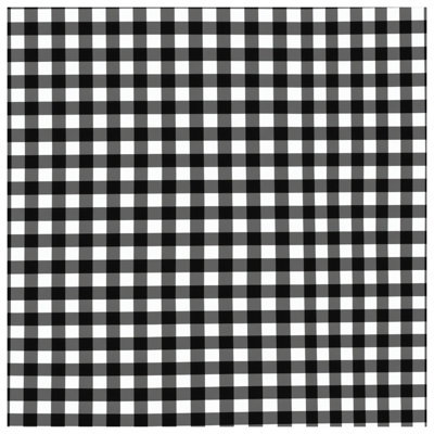 Couvre-lit matelassé noir et blanc Gingham