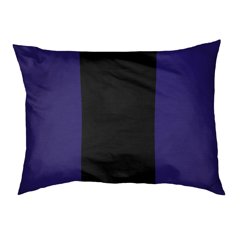 Coussin extérieur Philadelphia, Petit (l 28 po x P 18 po x H 6 po), Mauve / Noir