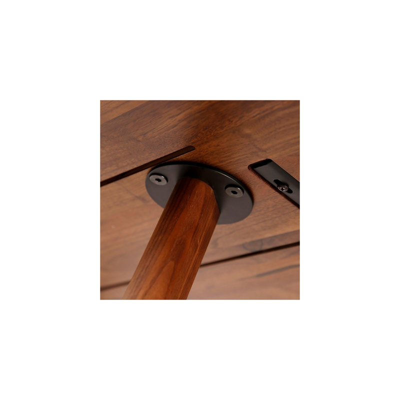 Ensemble de 2 tables basses gigognes en bois de noyer massif 35,8 "x P 32,3" x H 17,7 "