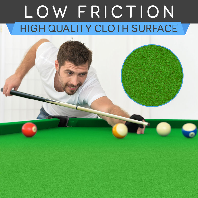 SereneLife 6-Ft Folding Pool Table with Steel Frame and Slate Top