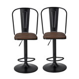 Anirvin Adjustable Height Counter Stool with Metal Frame