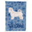 Caniche en polyester à 2 côtés 40 x 28 po standard welcome drapeau maison-957493014