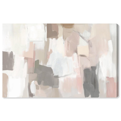 Serenity in Pink Canvas Pastel Abstract Art by Art Remedy