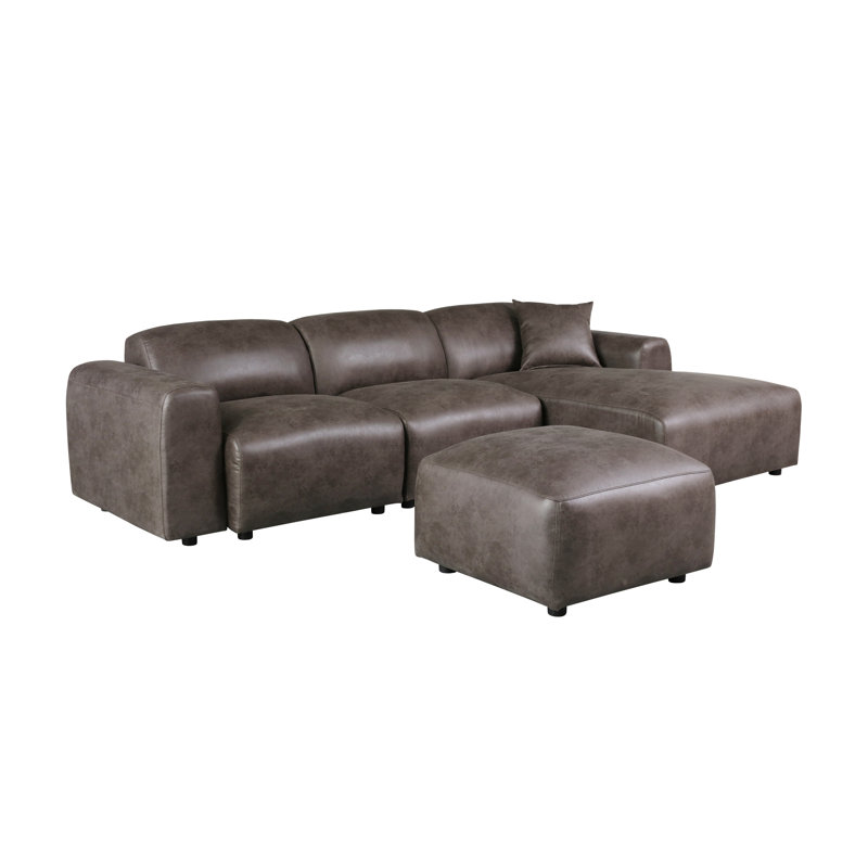 Modular Upholstered Conversation Set – Indoor Lounge Furniture With Sofa, Chairs & Tables For Living Room