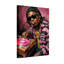 Fashion DJ jouant un disque vinyle avec une housse rose-1492814136