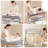  Portable Folding Baby Changing Table with Wheels - Height Adjustable Diaper Station with Waterproof Pad & Storage Organizer for Nursery-1746705059
