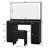 43" W 7-Drawer Makeup Vanity Set with LED Lighted Mirror and Power Outlet-1657334805