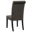 Chaises d'appoint capitonnées brun et rustique espresso