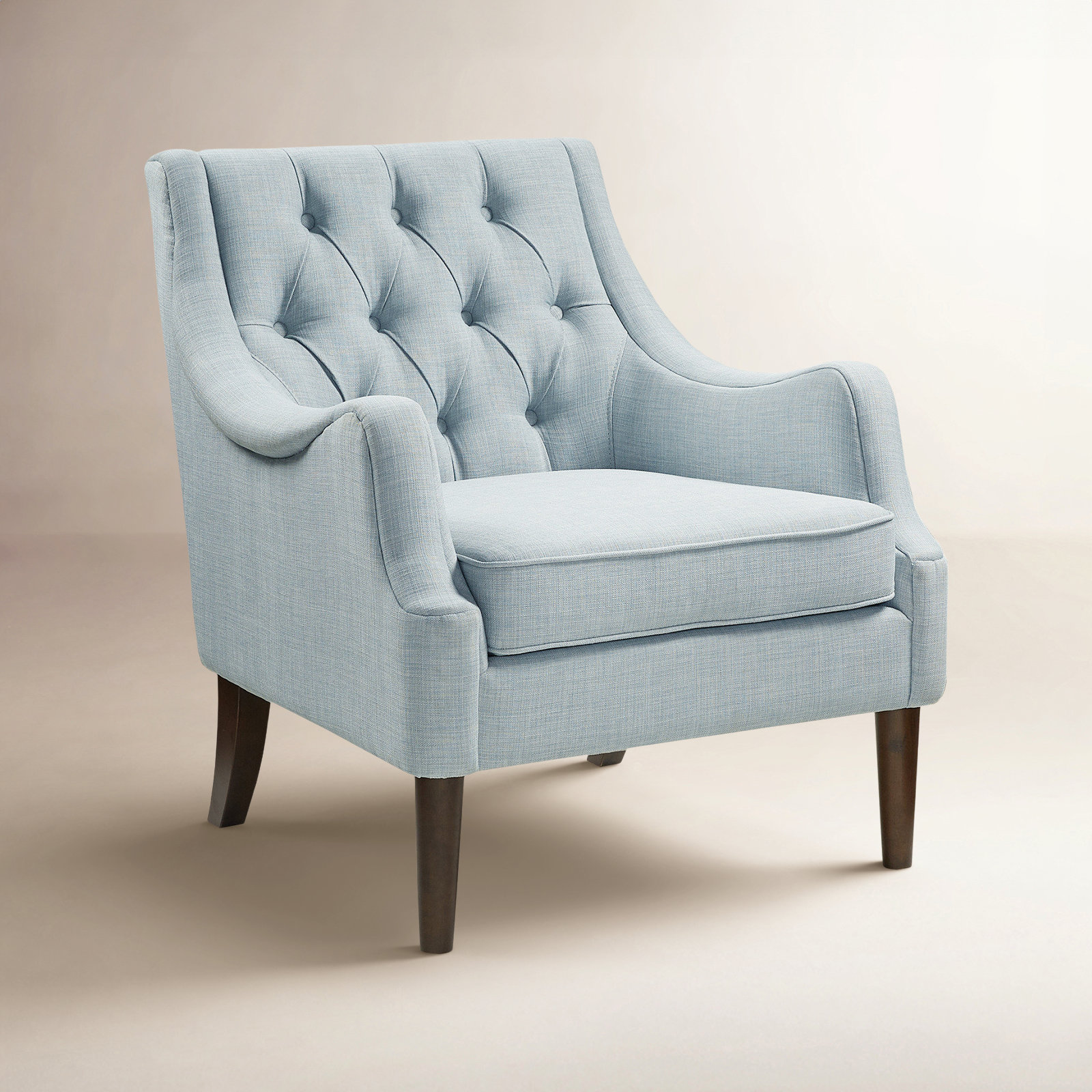 Anatonia Wingback Chair, Dusty Blue