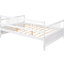 Lit de jour pleine grandeur avec pieds de support, blanc, ferme et durable, pour la chambre à coucher et le salon, option de rangement supplémentaire, conception sécurisée blanche, polyvalent