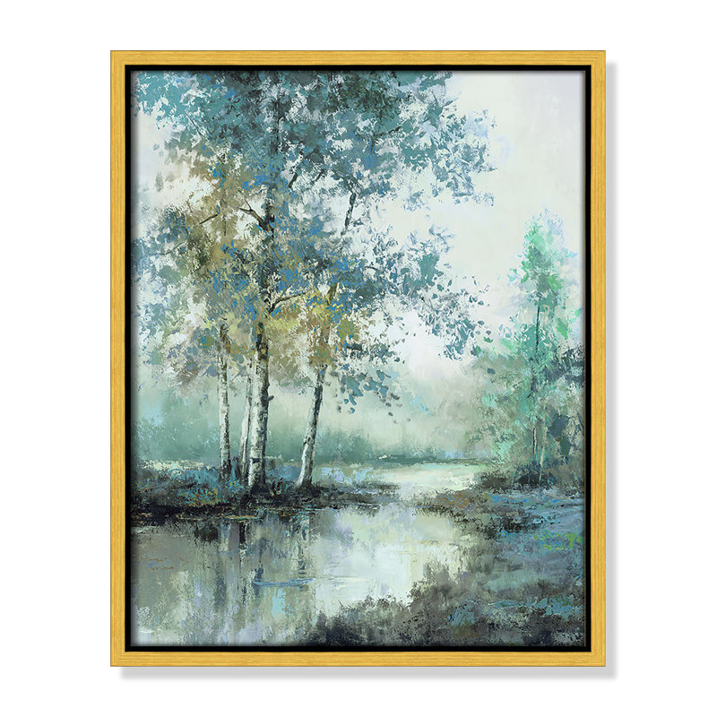 «Spring's Grace II» par T.C. Chiu, H 15,5 po x l 12,5 po, Doré