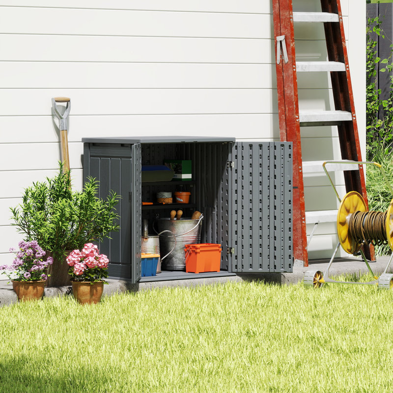 Armoire de rangement pour l'extérieur EHHLY, Gris sauge