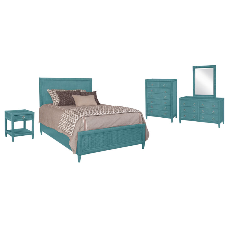 Naples Platform 3 Piece Bedroom Set, Bisque, 3 Pcs. Bed, Nightstand, Dresser, Twin