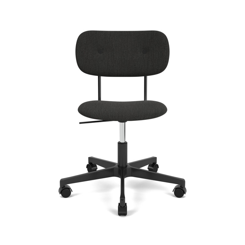 Co Swivel Task Chair, Black Oak/Black, Black, Wool Blend