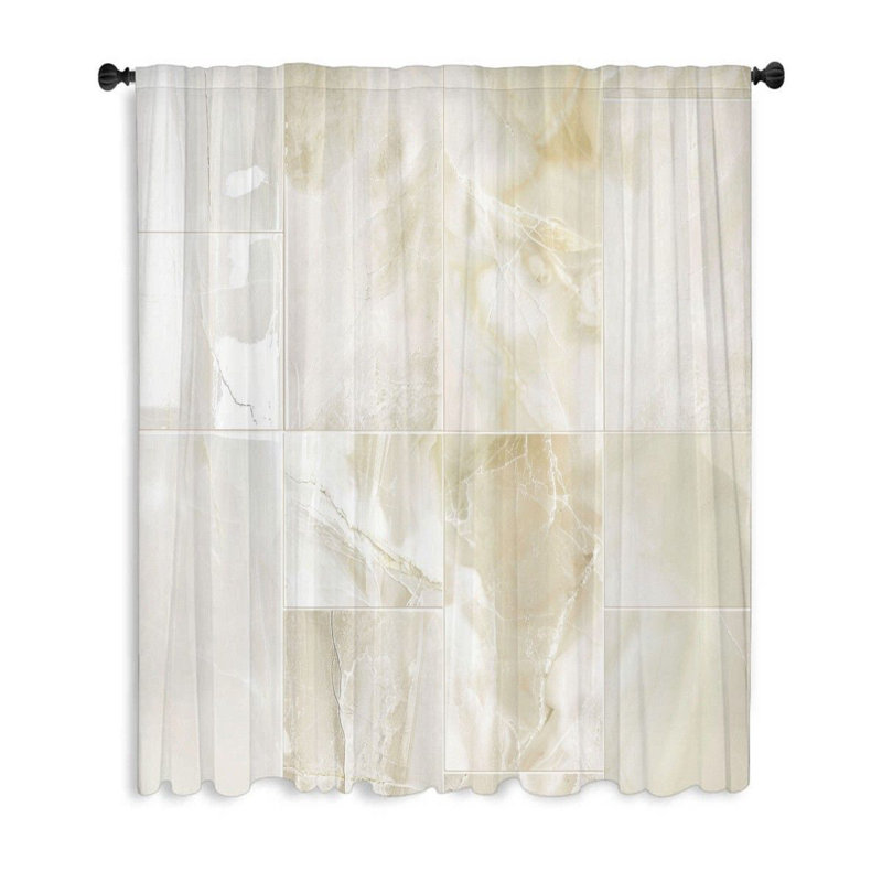 Caulen Sheer Curtain Single Panel, 50"W x 84"L