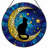 12"H Moon Cat Stained Glass Window Panel-101107178