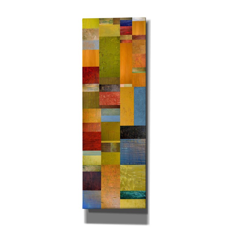 «Color Panels with Green Grass» par Michelle Calkins, estampe numérique sur toile, H 60 po x l 20 po x P 1,5 po