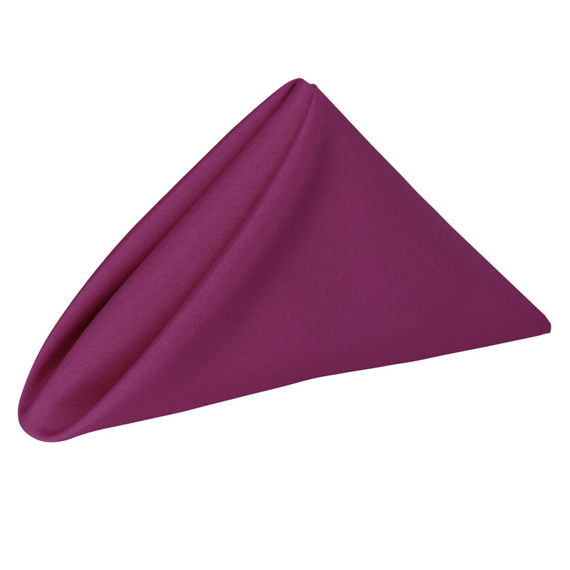 Polyester Square Napkin, Raspberry, 20" x 20"