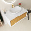 Meuble-lavabo mural simple 36 po avec comptoir en marbre de culture Lavabo