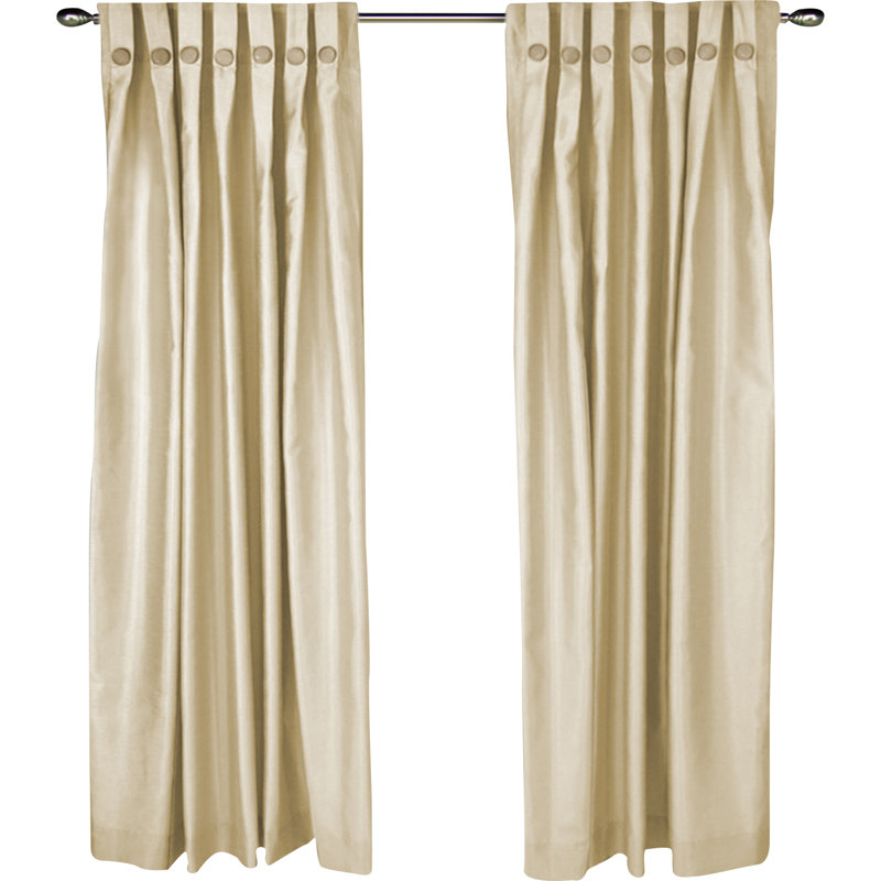 Kensa Room Darkening Curtain Pair, Taupe, 27" W x 63" L