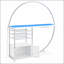 Casey 2-Door LED Home Bar With Customizable Lighting And Ample Storage, Perfect For Modern Entertaining