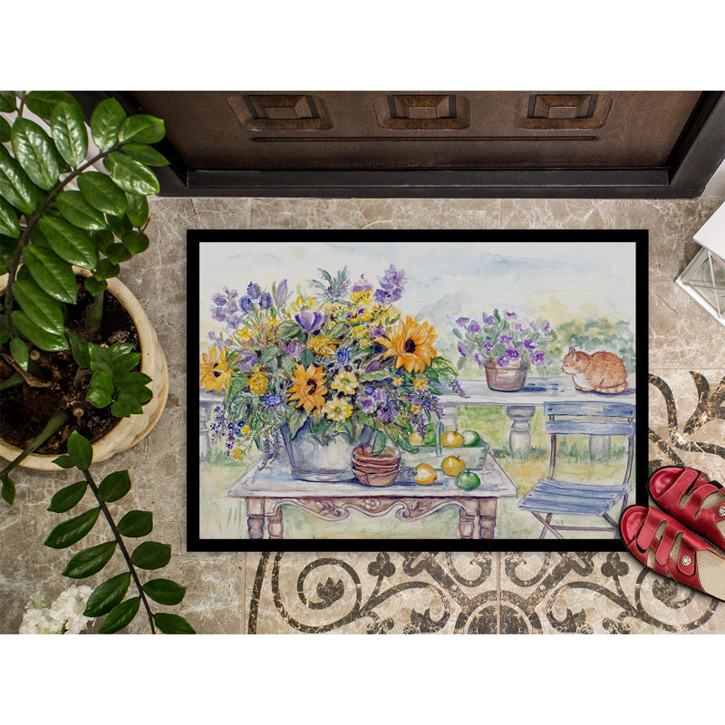 Tapis d'extérieur antidérapant Alejos, Rectangle 1 pi 6 po x 2 pi 3 po