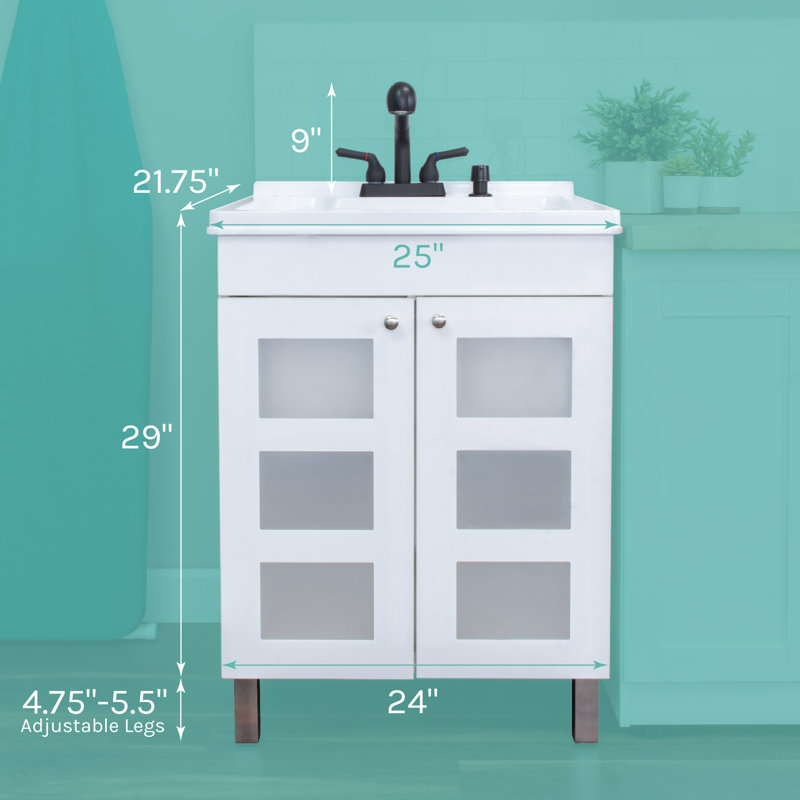 Ensemble de meuble-lavabo simple 24 po Hamdy, Noir