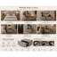 Ensemble de 2 tables de chevet murales flottantes Custer, noyer gris Custer