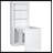 Tall Bookshelf With Writing Desk,Modern Bookcase with Study Desk, Workstation with Storage Shelf