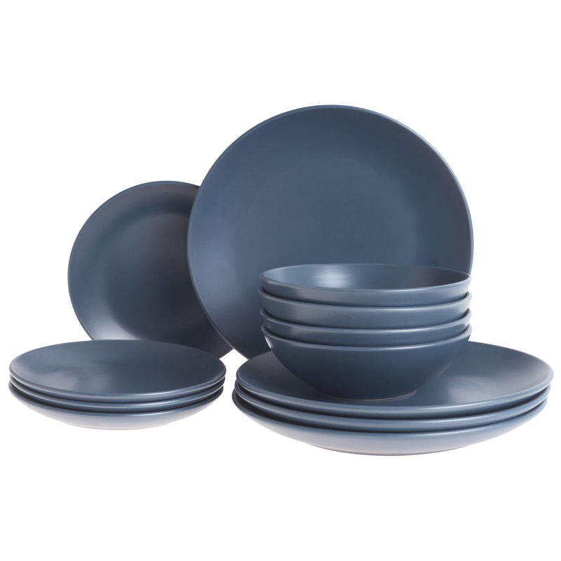 Stoneware Dinnerware - Service for 6, Blue