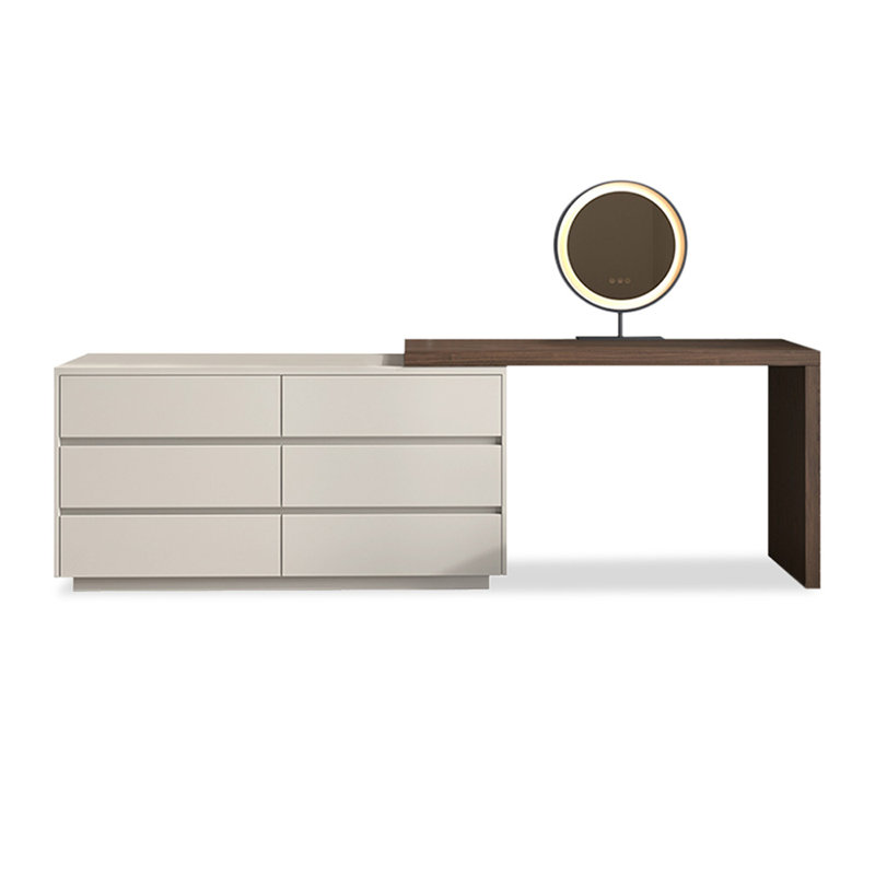 Makeup Vanity with Light mirror,6 drawers