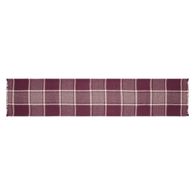 Vantha Rectangle Plaid 70% Cotton / 30% Cotton Polyester Blend Table Runner