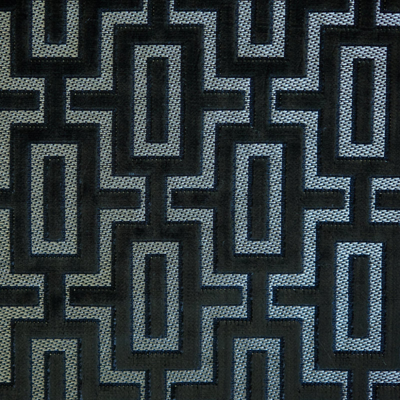 Rideau Bergman, tissu de velours coupé, Onyx