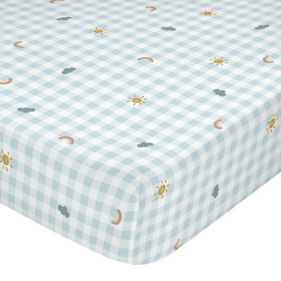 Shayaan Floral 100% Cotton - Piece Standard Cot Fitted Sheet