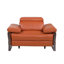 Ensemble de canapé modulaire inclinable électrique en cuir italien à grain supérieur, de causeuse console et de chaise avec appuis-tête électriques-110829059