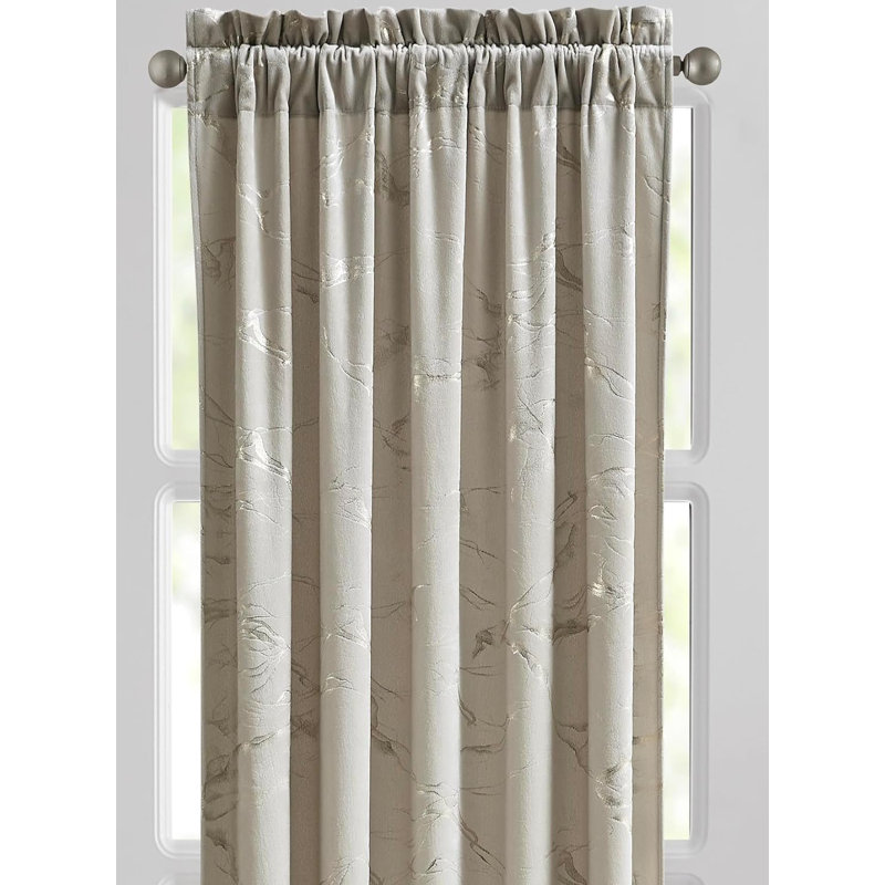 Makayley Velvet Room Darkening Curtain Panel Pair, 30" W x 72" L, Silver