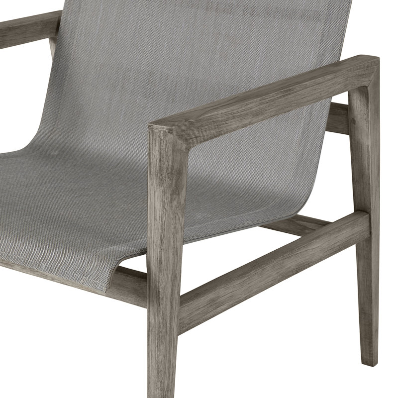 Coast Patio Lounge Chair, Oyster Teak Frame/Gray Sling